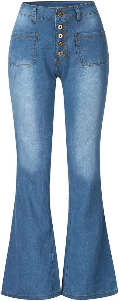 LCMTWX Stretch Jeans for Women Leg Solid Button Shopping Girls Clothes for Women Blue Tummy Control Jeans Plus Size Womens