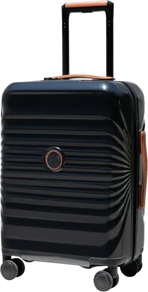 Lightweight 20" Carry-On Luggage with USB Port, Spinner Wheels, and Wheel Lock in Black