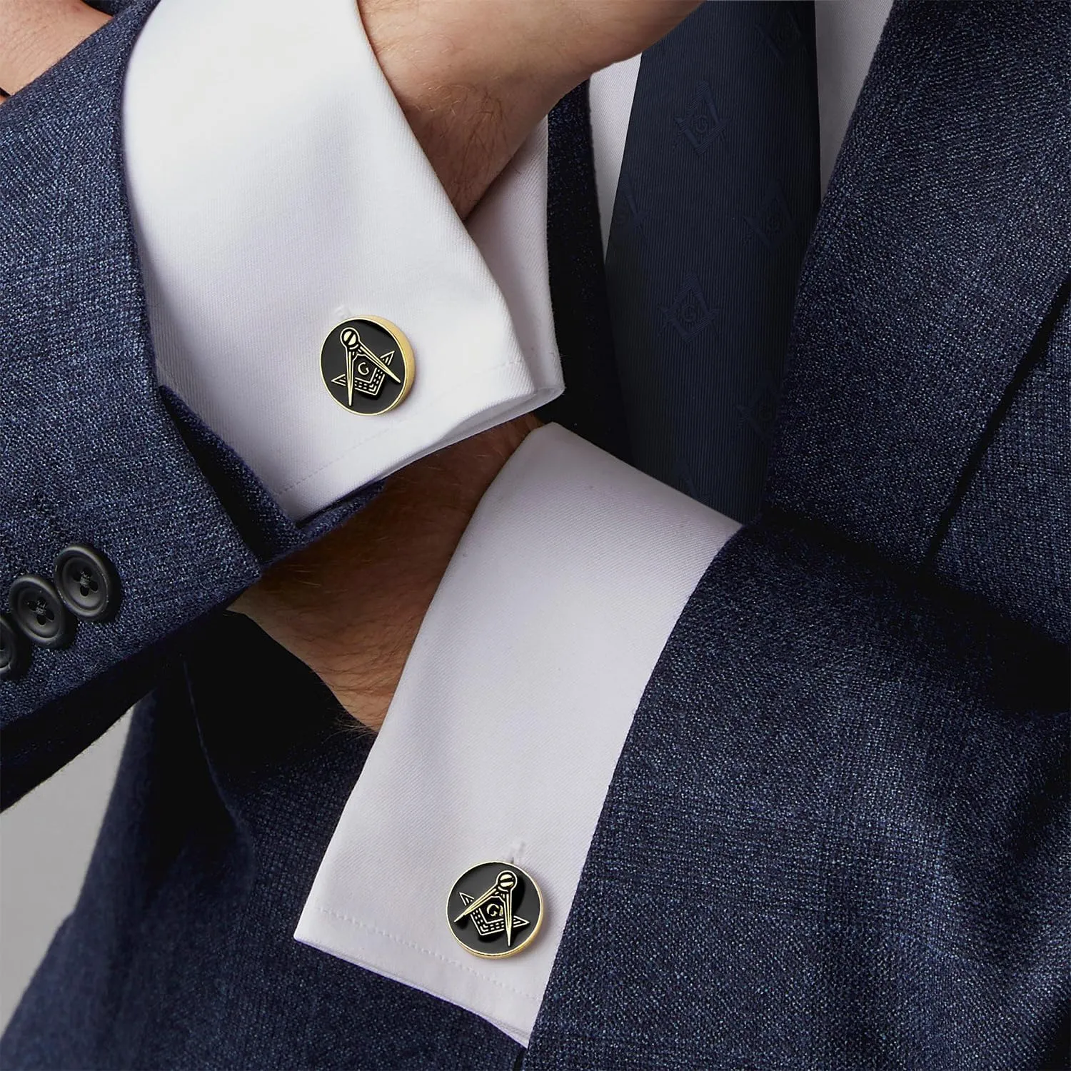 Masonic Tie Tack, Freemason Lapel Pin & Cufflinks