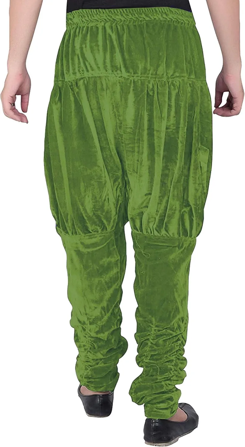 Men Harem Pants Velvet Elastic Waistband Handmade Wedding Festive Party Wear