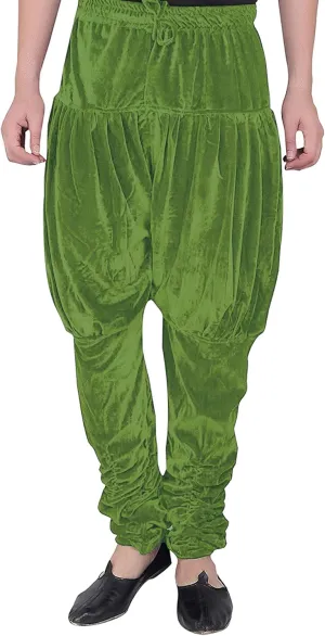 Men Harem Pants Velvet Elastic Waistband Handmade Wedding Festive Party Wear