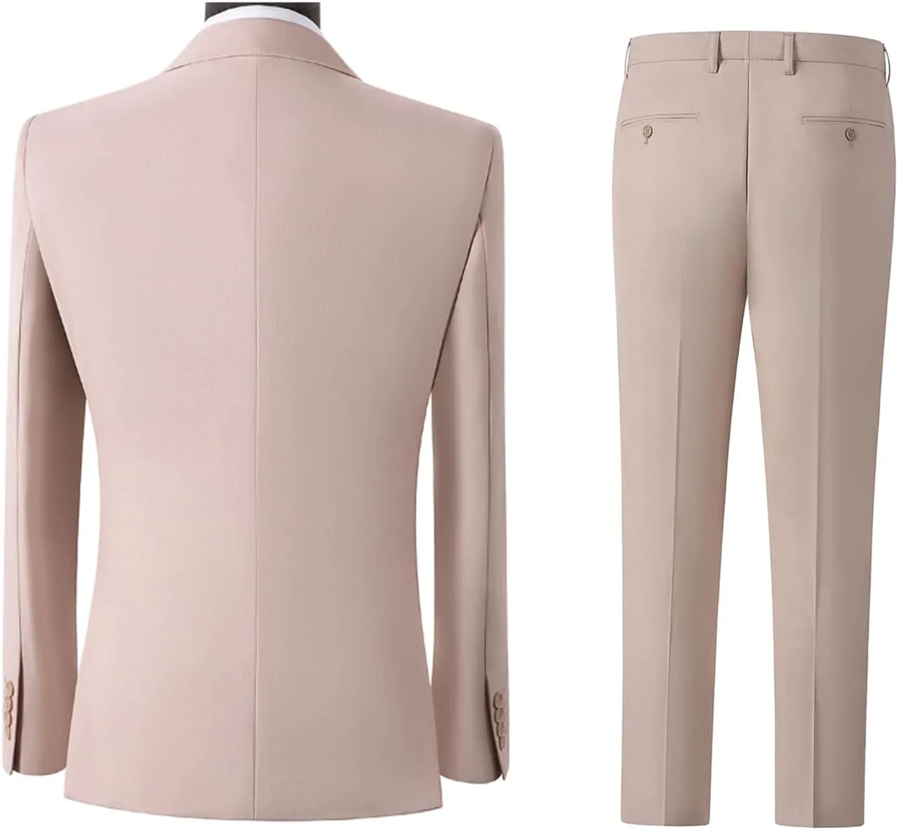 Men's 3 Piece Regualr Fit One Button Formal Business Men Suit Groomsman Tuxedos for Wedding(Blazer Vest Pant)