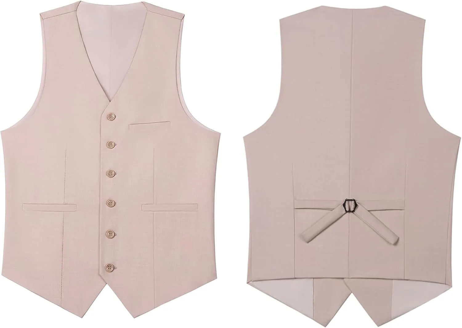 Men's 3 Piece Regualr Fit One Button Formal Business Men Suit Groomsman Tuxedos for Wedding(Blazer Vest Pant)