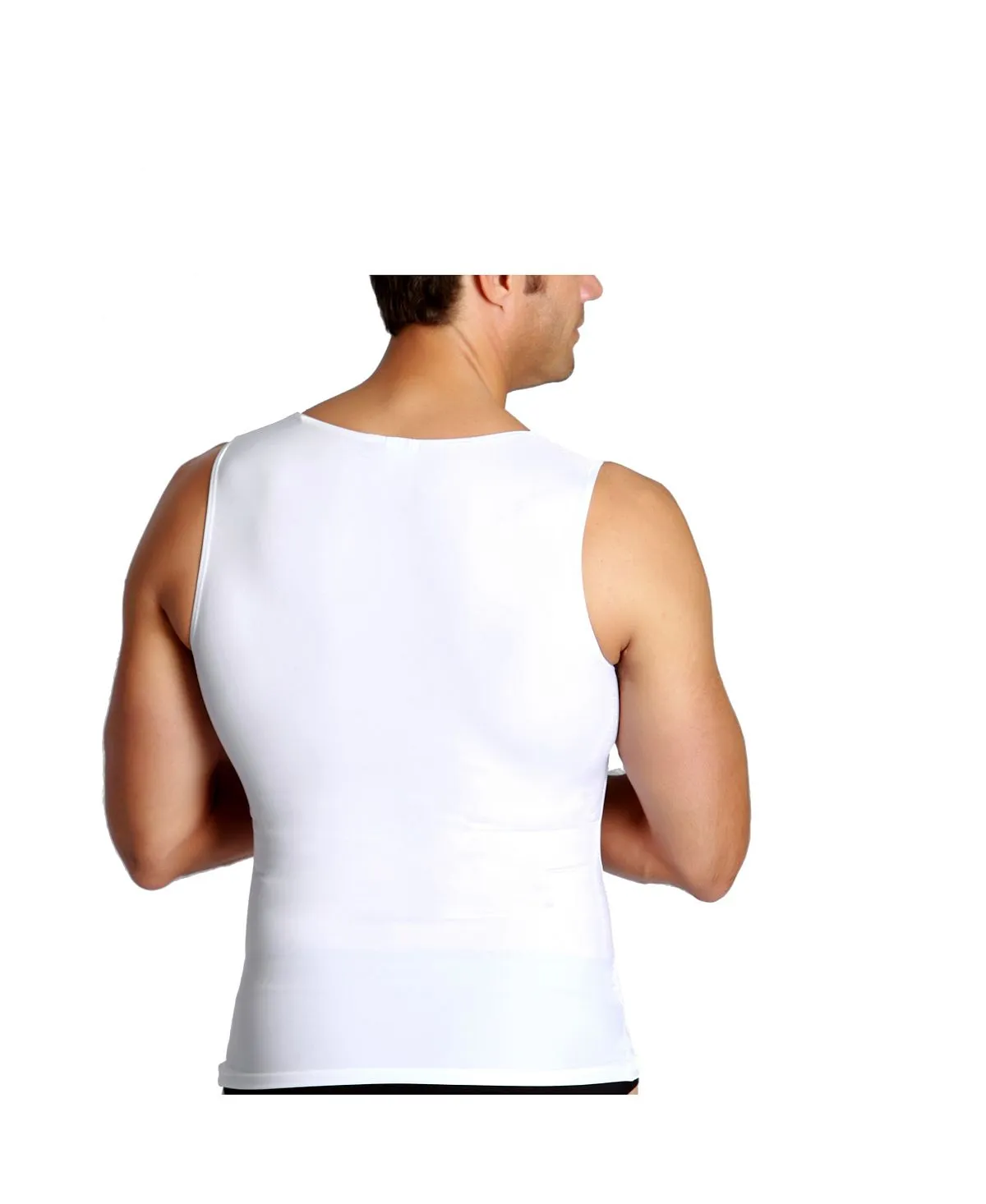 Men's big & tall insta slim T-shirt with compression muscles Instaslim, black