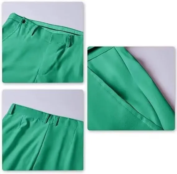 Men's Casual 2 Piece Summer Short Sleeve Suit Shorts Suit Beach Wedding Men's Suit Set
