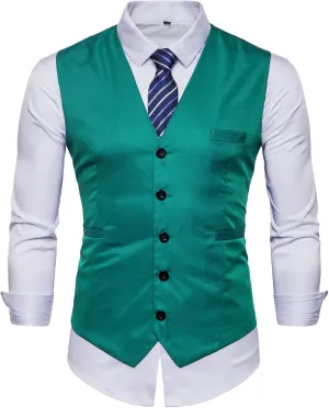 Mens Formal Business Vest for Suit or Tuxedo