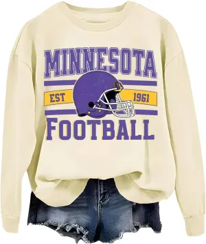 Minnesota Football Sweatshirt, Vikings Sweatshirt, Vikings Crewneck Sweatshirt, Minnesota Football Hoodie