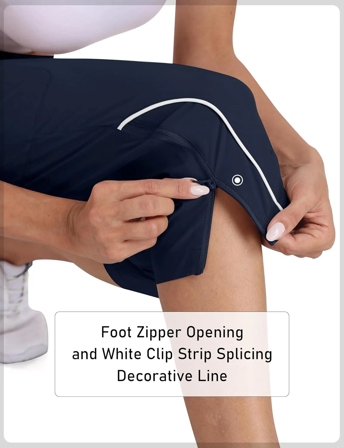 MoFiz Capri Pants for Women Lightweight Casual Summer Trip Loose Shorts with Zipper Pockets