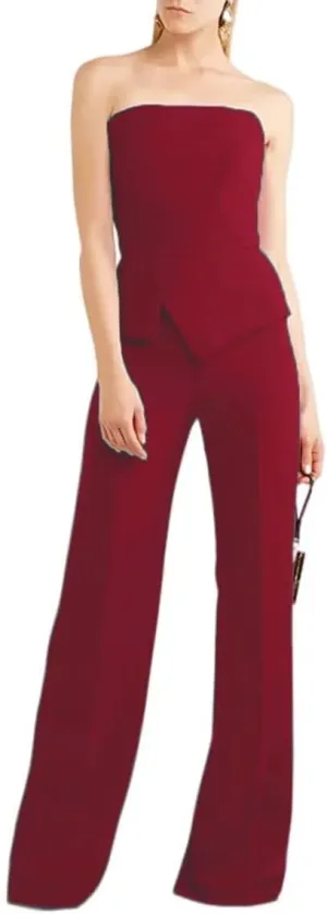 Mother of The Bride Pantsuits for Wedding Long Chiffon Prom Cocktail Jumpusit