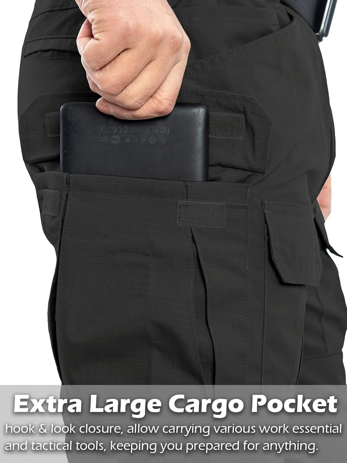 NAVEKULL Men's Outdoor Tactical Pants Rip Stop Lightweight Waterproof Military Combat Cargo Work Hiking Pants