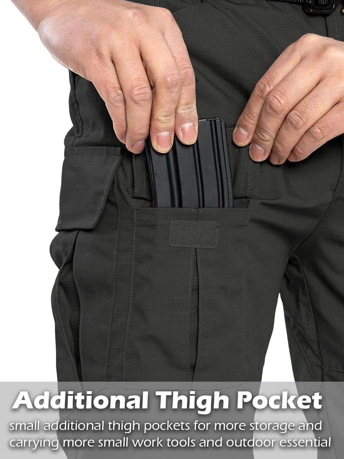 NAVEKULL Men's Outdoor Tactical Pants Rip Stop Lightweight Waterproof Military Combat Cargo Work Hiking Pants