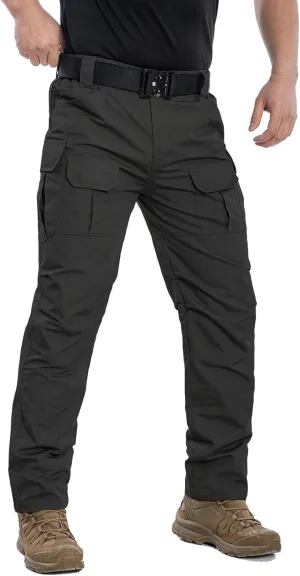 NAVEKULL Men's Outdoor Tactical Pants Rip Stop Lightweight Waterproof Military Combat Cargo Work Hiking Pants