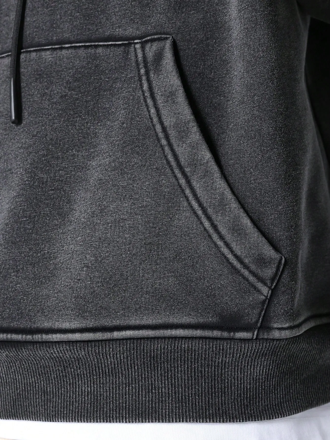 Overhead Washed Double Hoodie With Double Cords