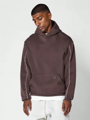Overhead Washed Hoodie With Piping