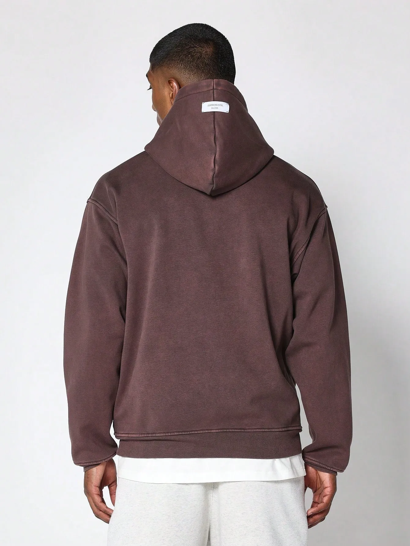Overhead Washed Hoodie With Piping