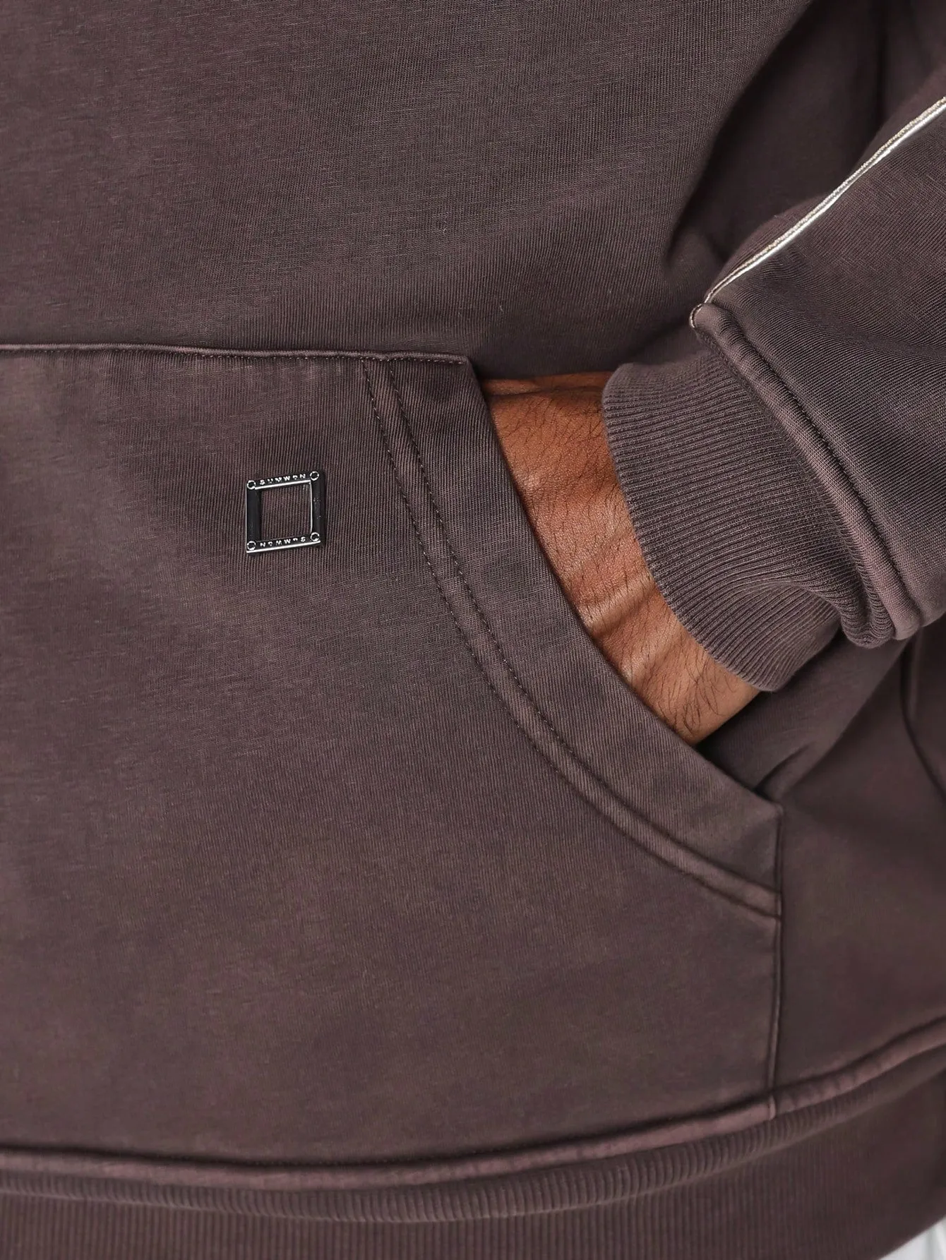 Overhead Washed Hoodie With Piping