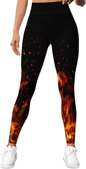 PAGYMO Leggings for Women Printed Womens Funny Gym Yoga Pants