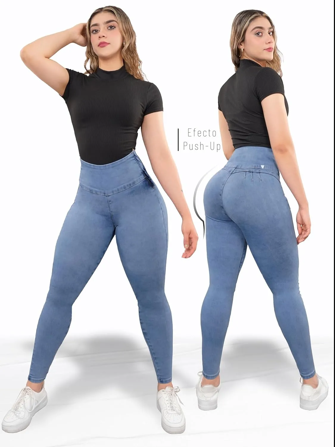Pantalones Levanta Cola Colombian Butt Lifting High Waisted Jeans for Women