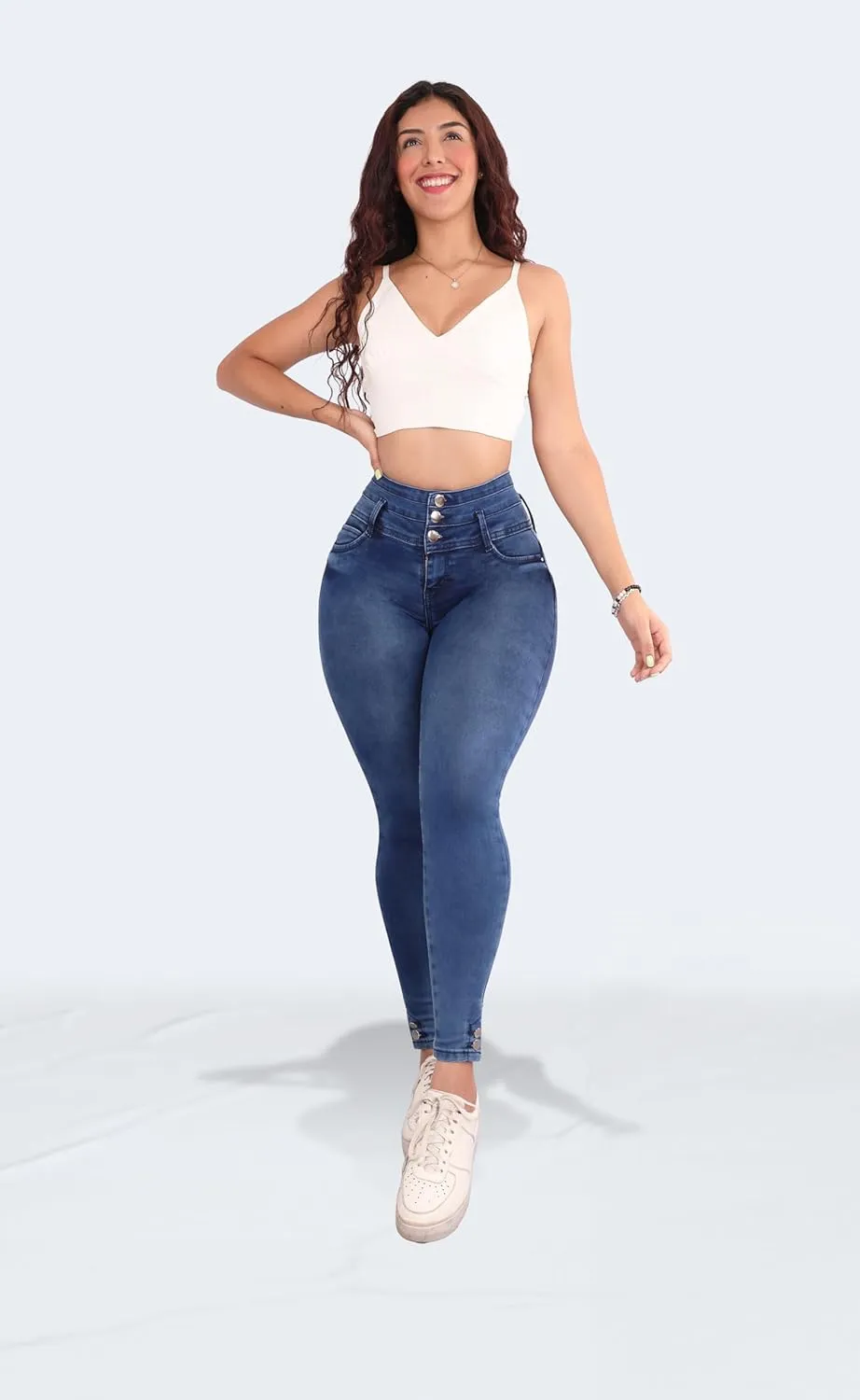 Pantalones Levanta Cola Colombian Butt Lifting Jeans - High Waisted for Women