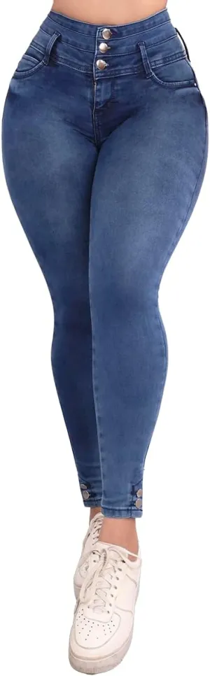 Pantalones Levanta Cola Colombian Butt Lifting Jeans - High Waisted for Women