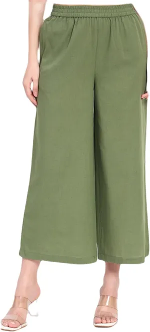 PIDAVLIYA'S Women's Wide Leg Pants Elastic High Waist Casual Yoga Workout Palazzo Pants & Trousers with Pockets