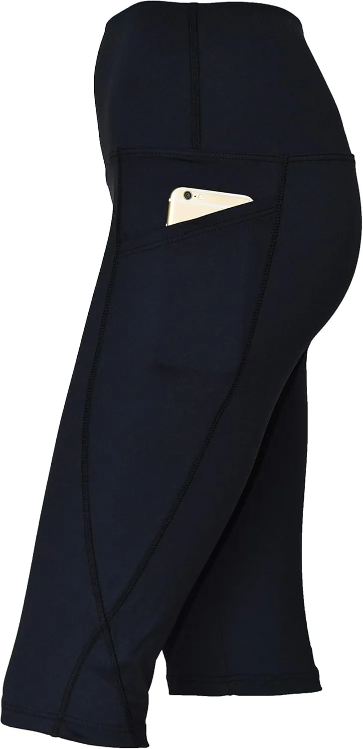 Private Island Women UPF 50  Board Shorts Side Pockets Pants Swimsuit Beach Bathing Swim Rash Guard Yoga Bottom (RM5PP NP)
