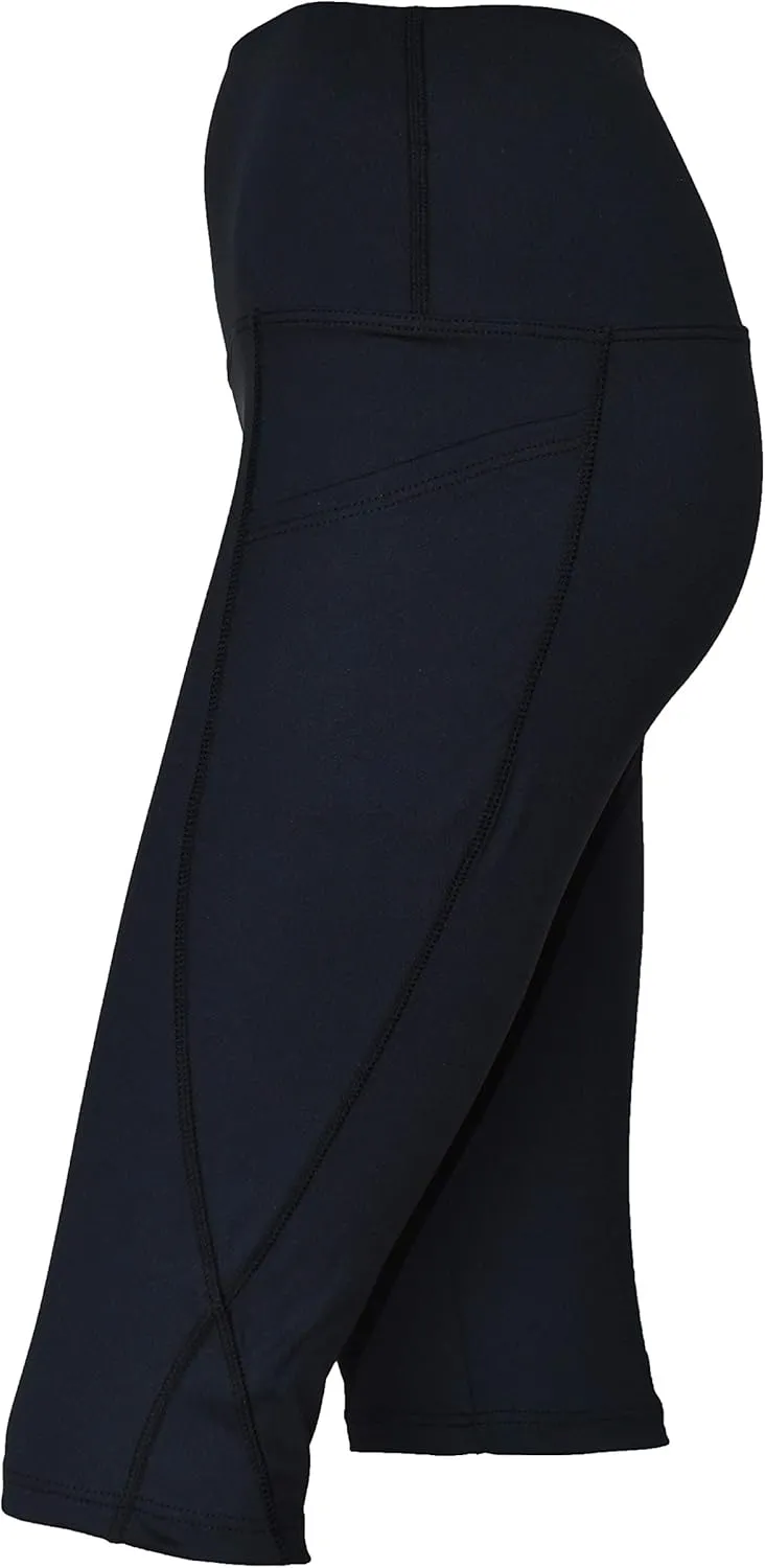 Private Island Women UPF 50  Board Shorts Side Pockets Pants Swimsuit Beach Bathing Swim Rash Guard Yoga Bottom (RM5PP NP)
