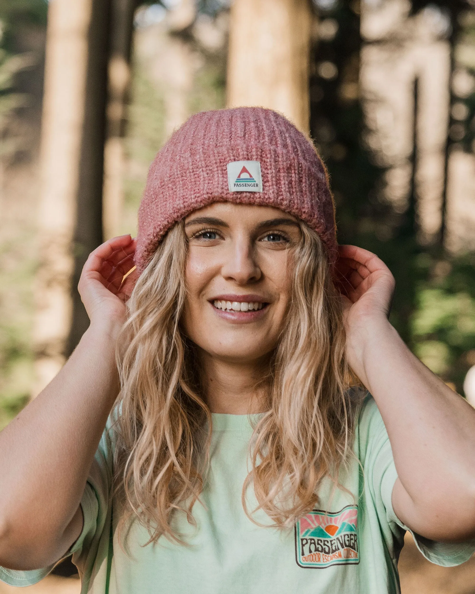 Redwood Fleece Lined Recycled Beanie - Rose
