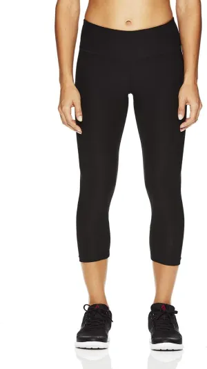 Reebok Womens Capri Seamed Compression Athletic Pants