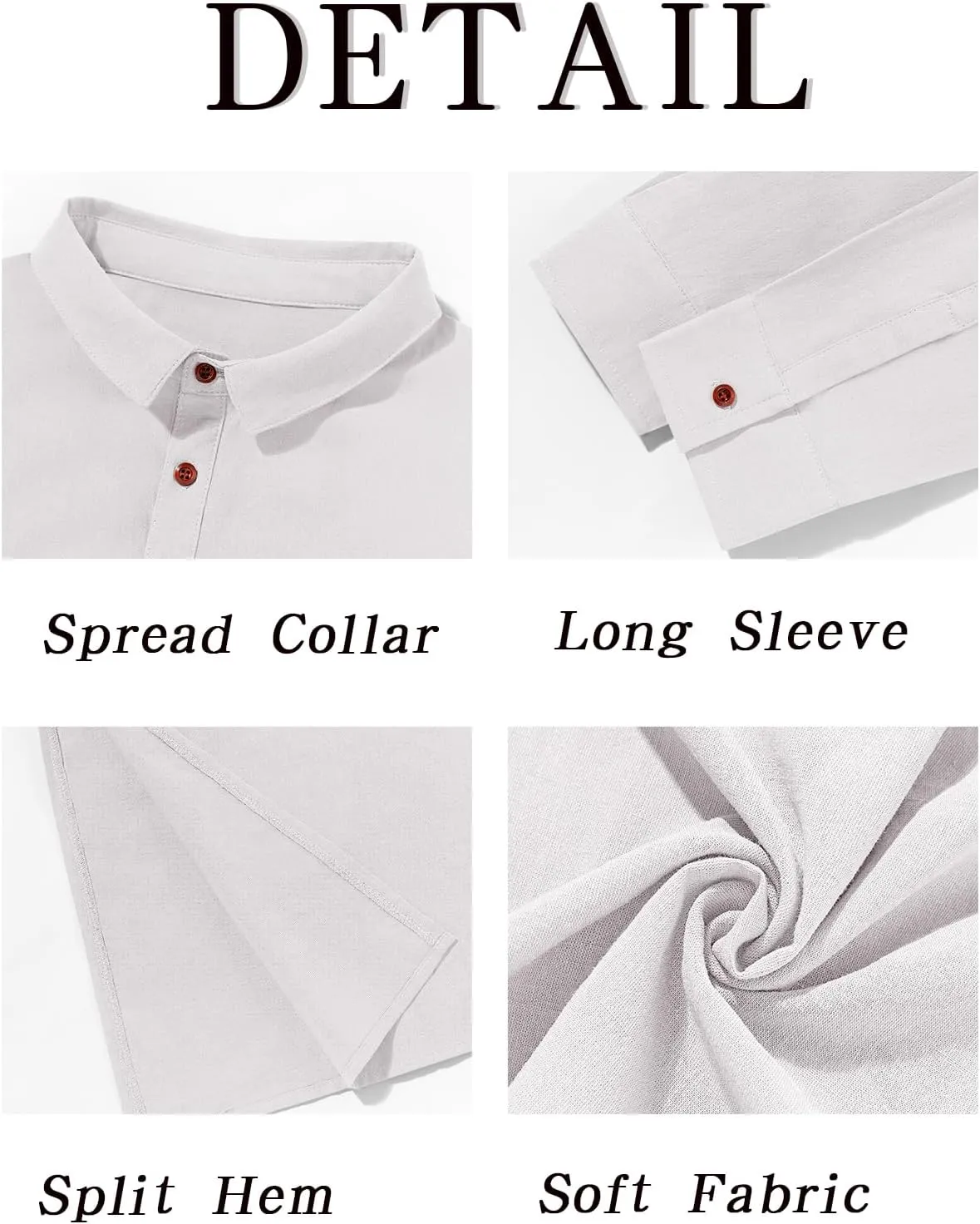 Runcati Mens Kaftan Robe Thobe Button Down Long Sleeve Cotton Linen Casual Muslim Gown Polo Shirt Kurta Tops