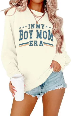 SFHFY Womens Mom Sweatshirts: Mama Crewneck Sweatshirt Casual Mom Life Pullover Mama Mode Long Sleeve Shirt Mommy Tops