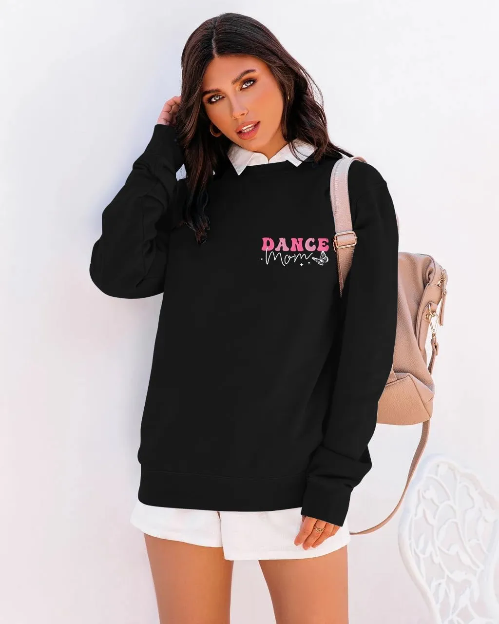 SFHFY Womens Mom Sweatshirts: Mama Crewneck Sweatshirt Casual Mom Life Pullover Mama Mode Long Sleeve Shirt Mommy Tops