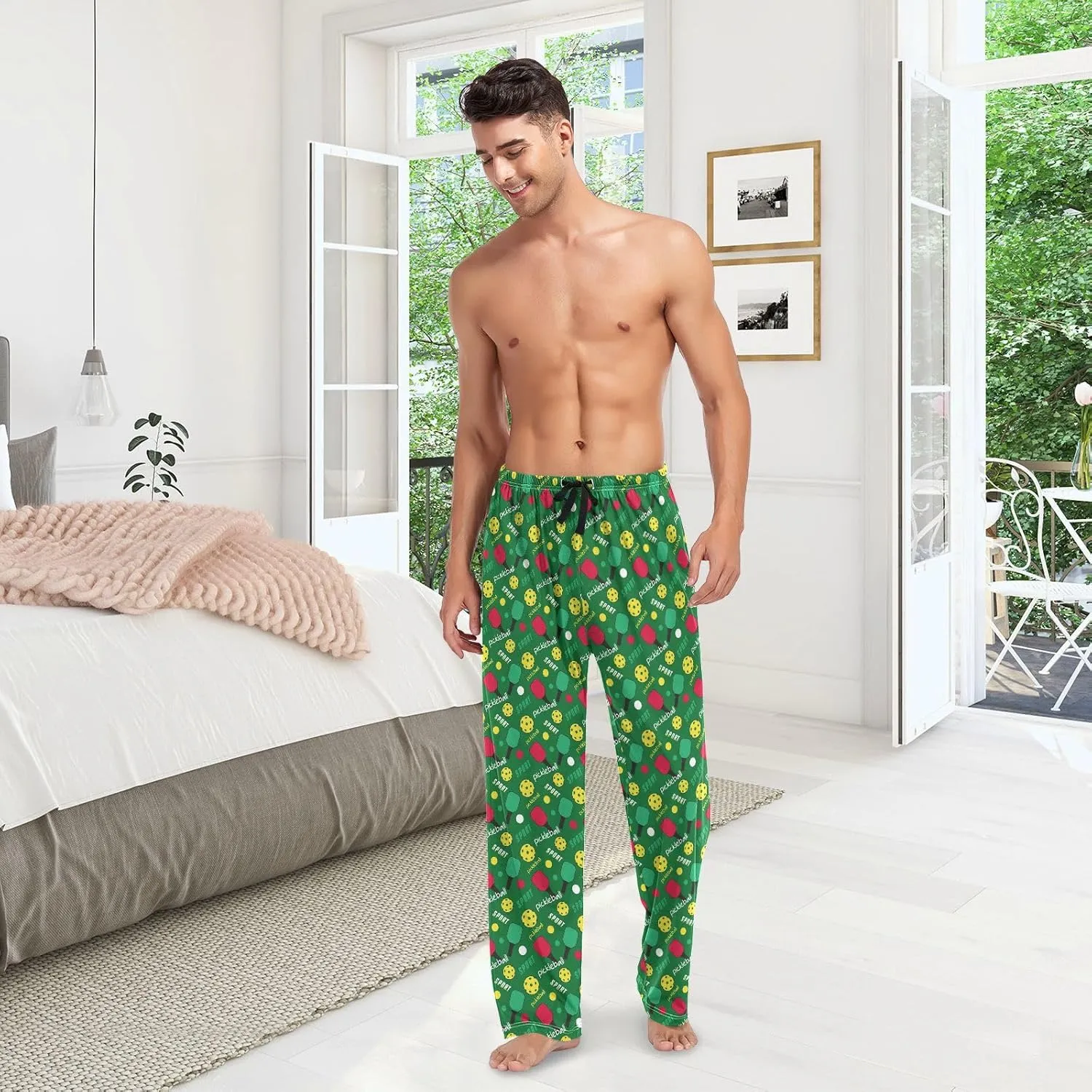 SUABO Pajama Pants For Men Dad's Gift Lounge Pants, Elastic Waistband Men's Separate Bottoms