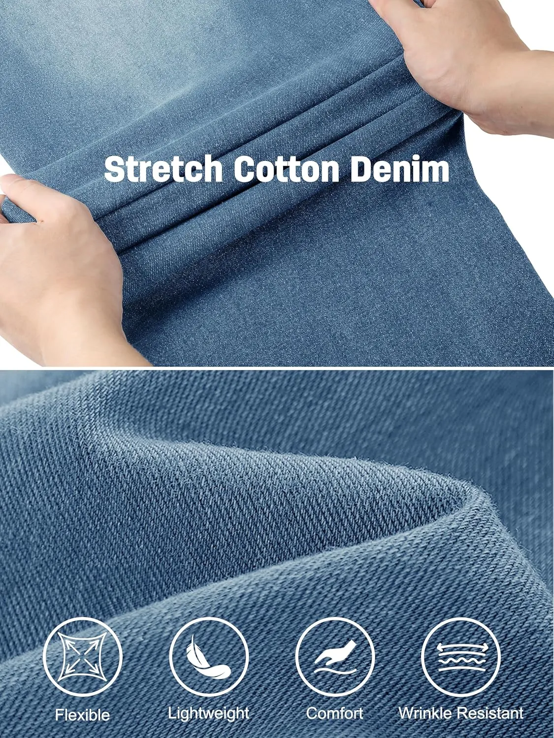 Tapata Women's 24/26 Petite Regular Wide Leg Jeans High Waisted Flare Stretchy Cropped Denim Pants Trendy Baggy Pockets