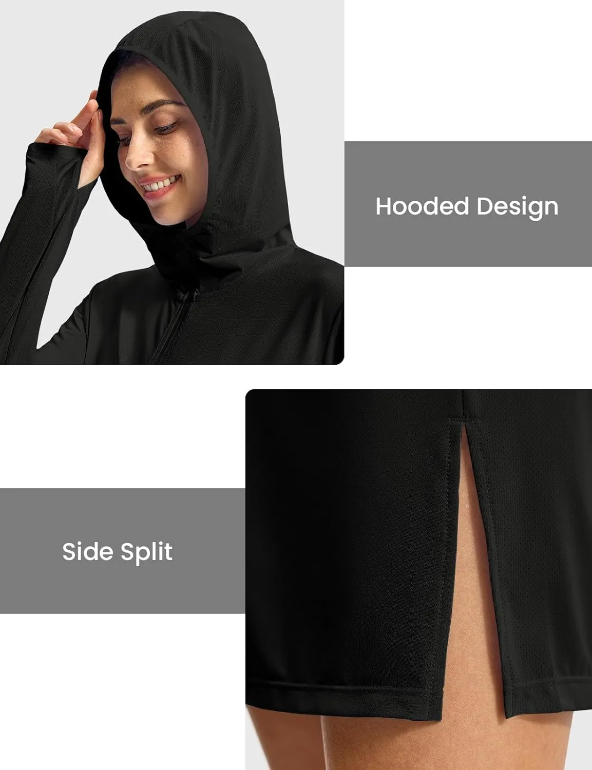 TBMPOY Women's Swim Cover Up UPF 50  Sun Protection Long Hoodie Jacket SPF Lightweight Beach Swimwear Coverups 2025