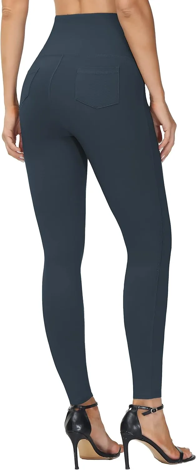 THE GYM PEOPLE Women's Casual Yoga Leggings High Waisted Tummy Control Workout Pants with 4 Pockets