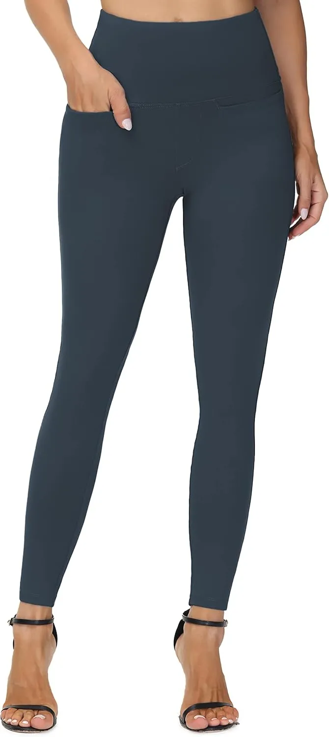 THE GYM PEOPLE Women's Casual Yoga Leggings High Waisted Tummy Control Workout Pants with 4 Pockets