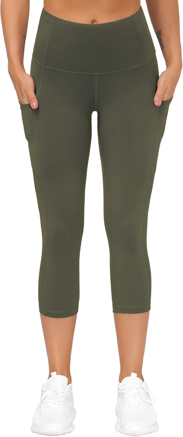 THE GYM PEOPLE Womens' Yoga Pants High Waist with Pocket Tummy Control