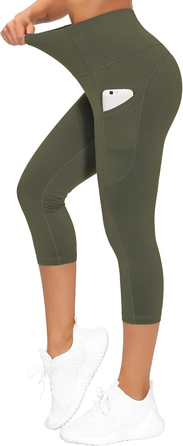 THE GYM PEOPLE Womens' Yoga Pants High Waist with Pocket Tummy Control