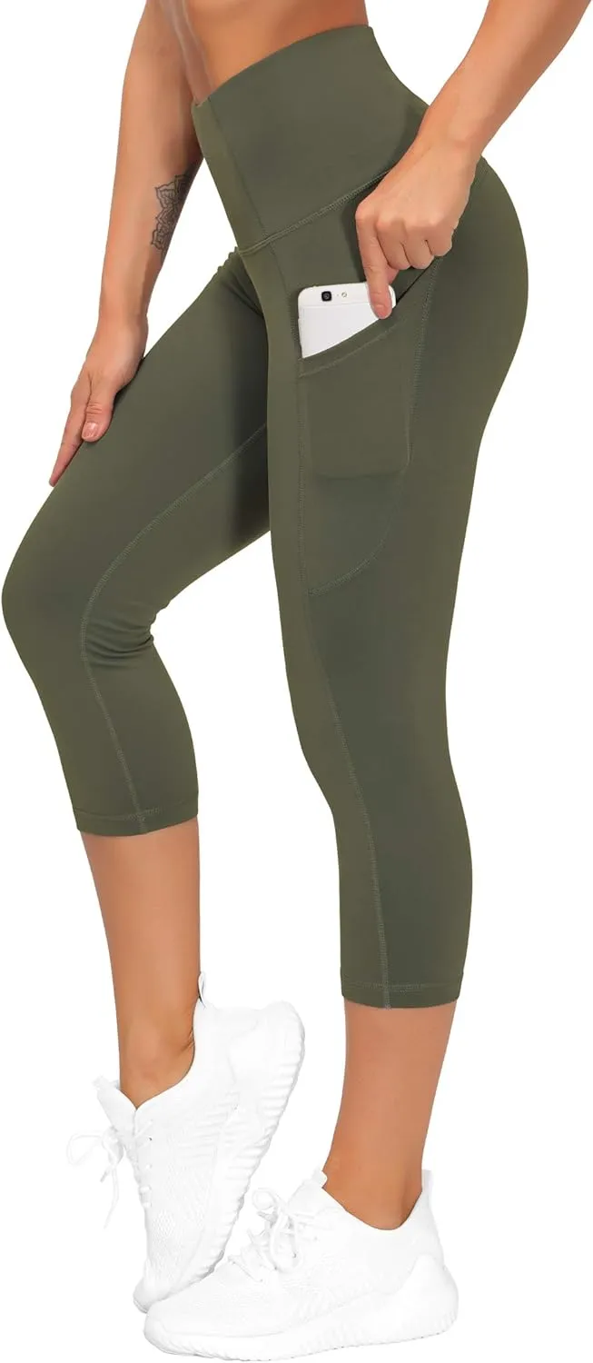 THE GYM PEOPLE Womens' Yoga Pants High Waist with Pocket Tummy Control