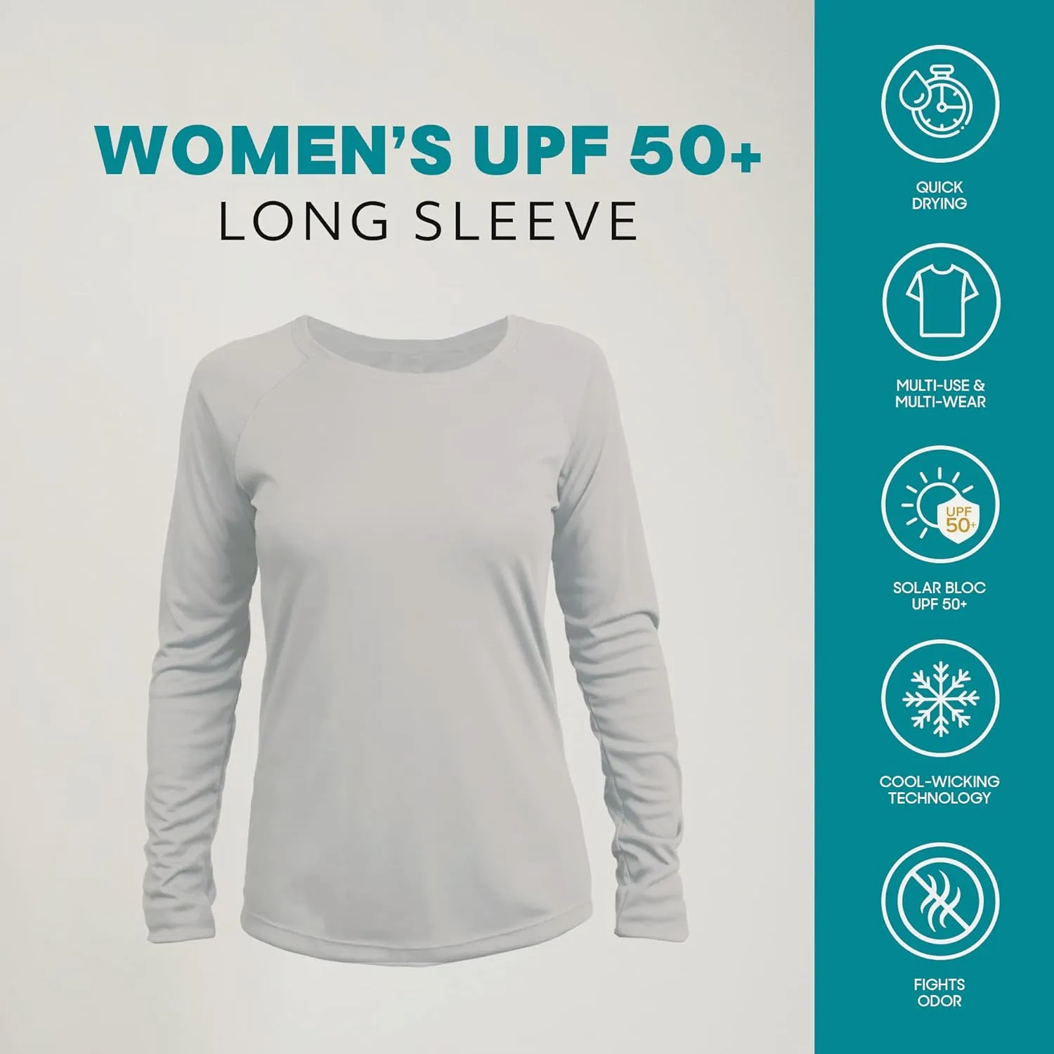 Vapor Apparel Womens UPF 50  UV Sun Protection Long Sleeve Performance Regular Fit T-Shirt for Sports and Outdoor