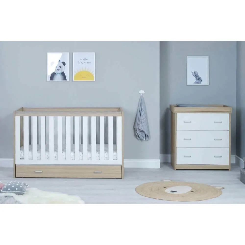 Veni Nursery Furniture Set 2 pcs - Oak & White