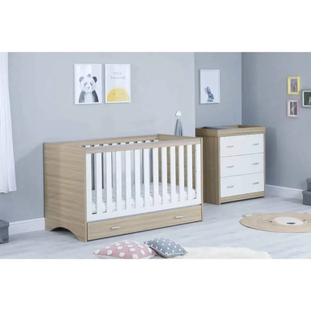 Veni Nursery Furniture Set 2 pcs - Oak & White