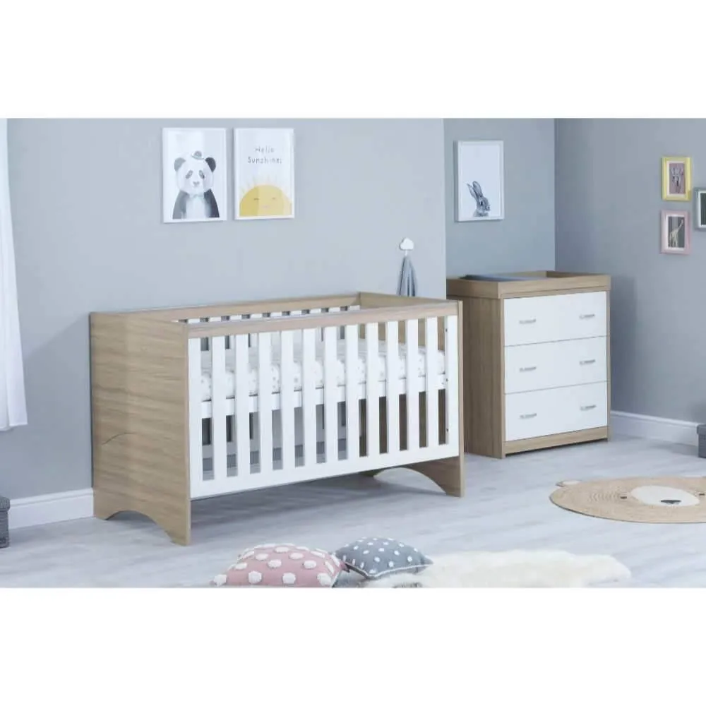 Veni Nursery Furniture Set 2 pcs - Oak & White