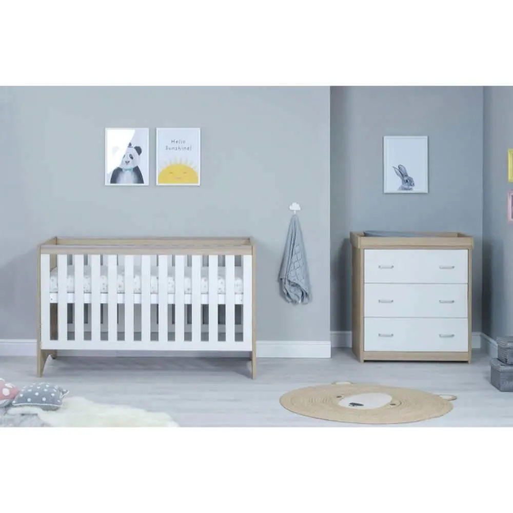 Veni Nursery Furniture Set 2 pcs - Oak & White