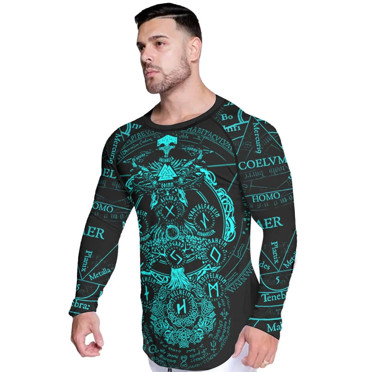 Viking Valhalla Logo Long Sleeve Rash Guard