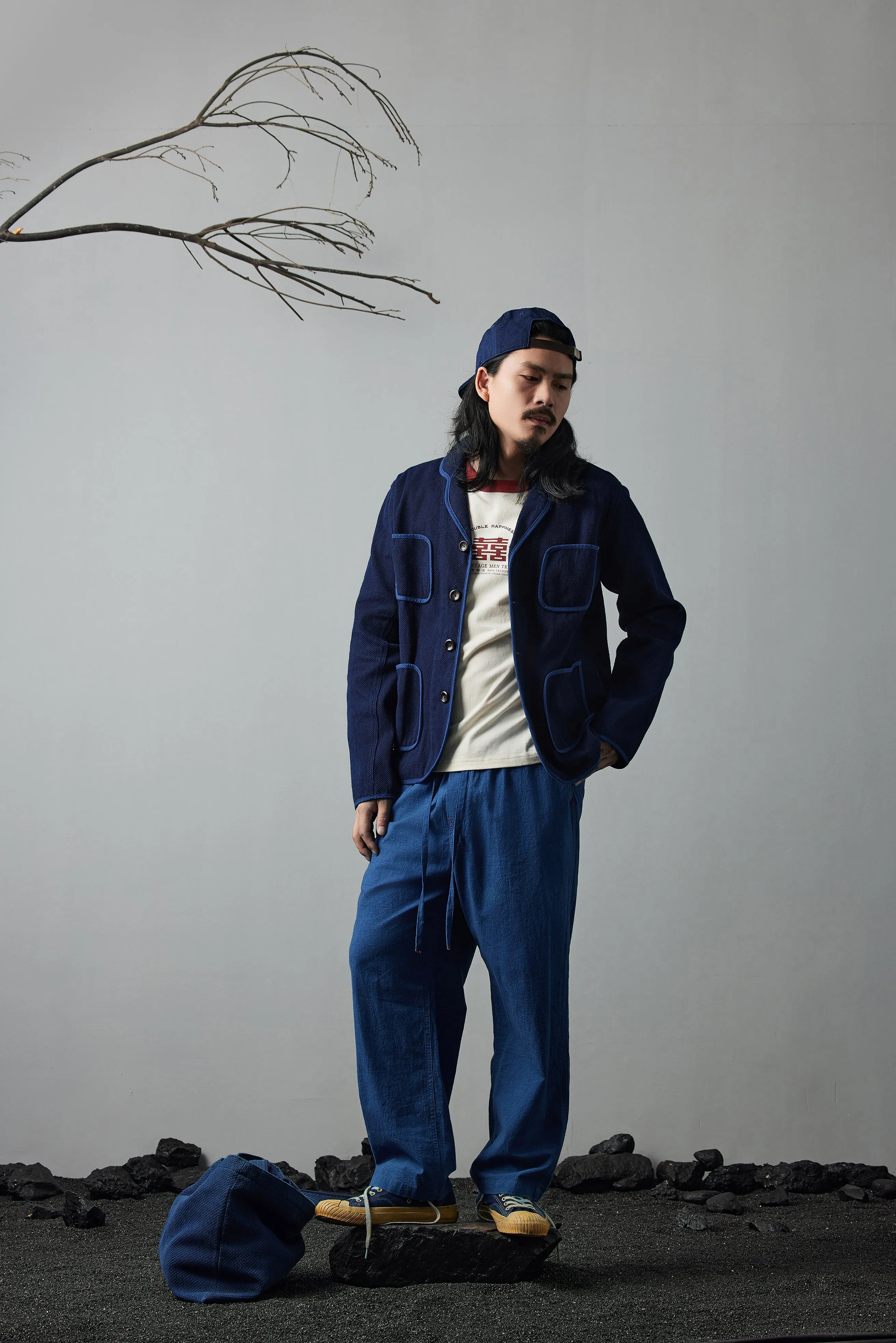 Vintage Indigo Plant Dyed Worker Jacket