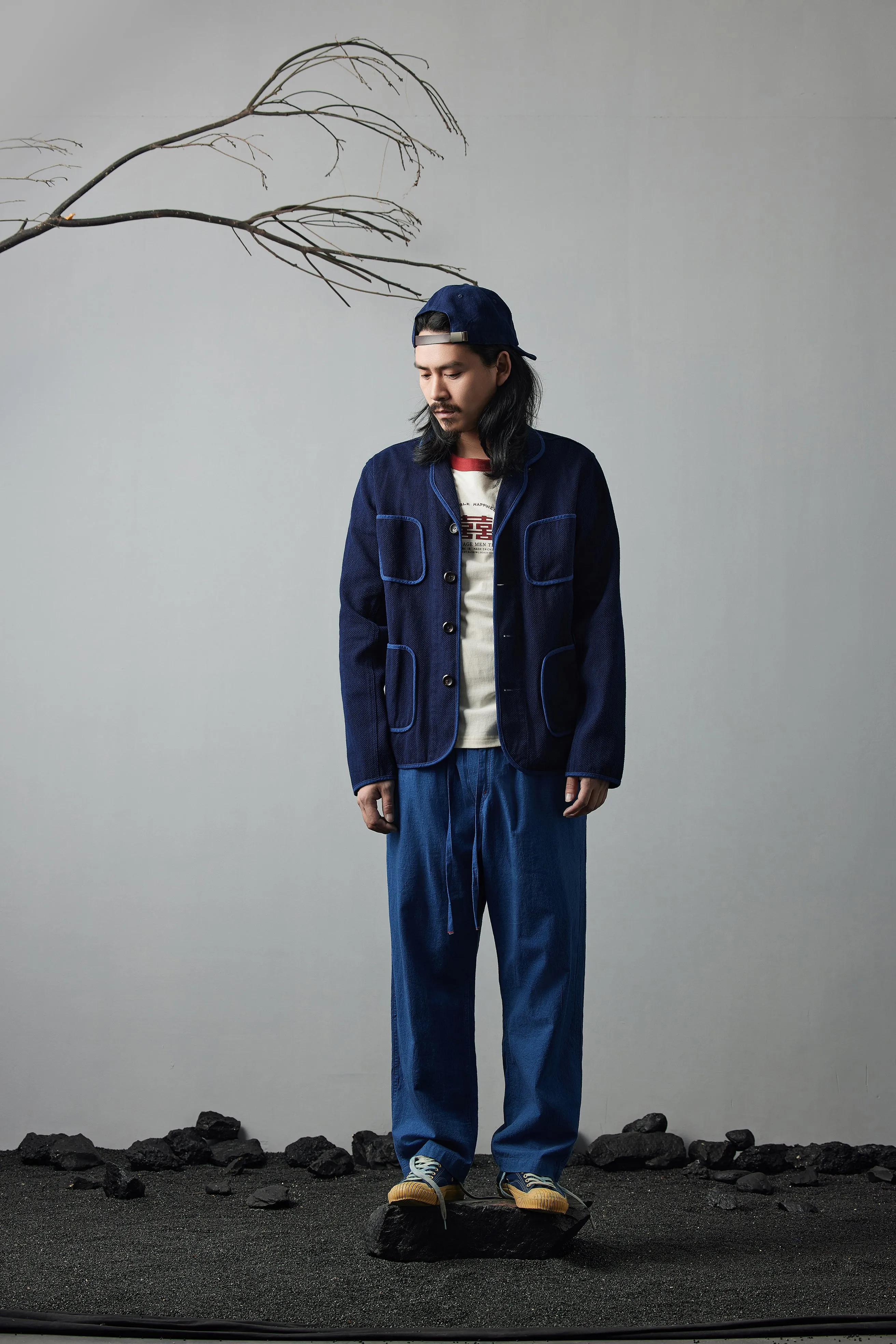 Vintage Indigo Plant Dyed Worker Jacket