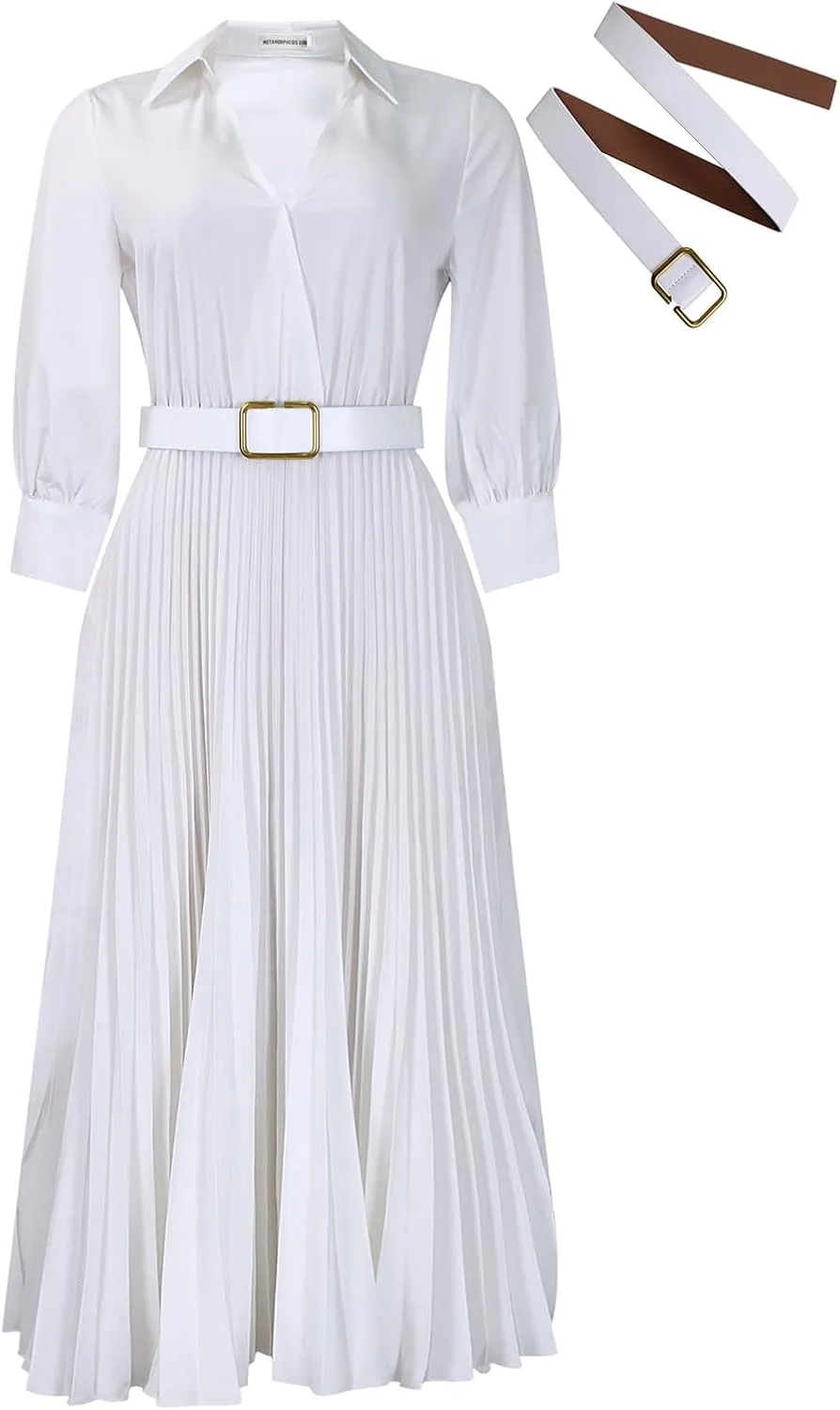 Wear to Work Midi Dress for Women Business Casual A-line Bodycon Midi Dress Elegance Church Outfits