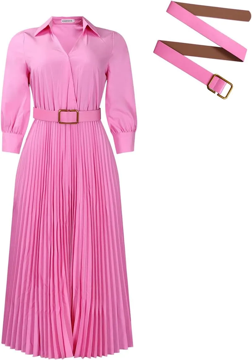 Wear to Work Midi Dress for Women Business Casual A-line Bodycon Midi Dress Elegance Church Outfits